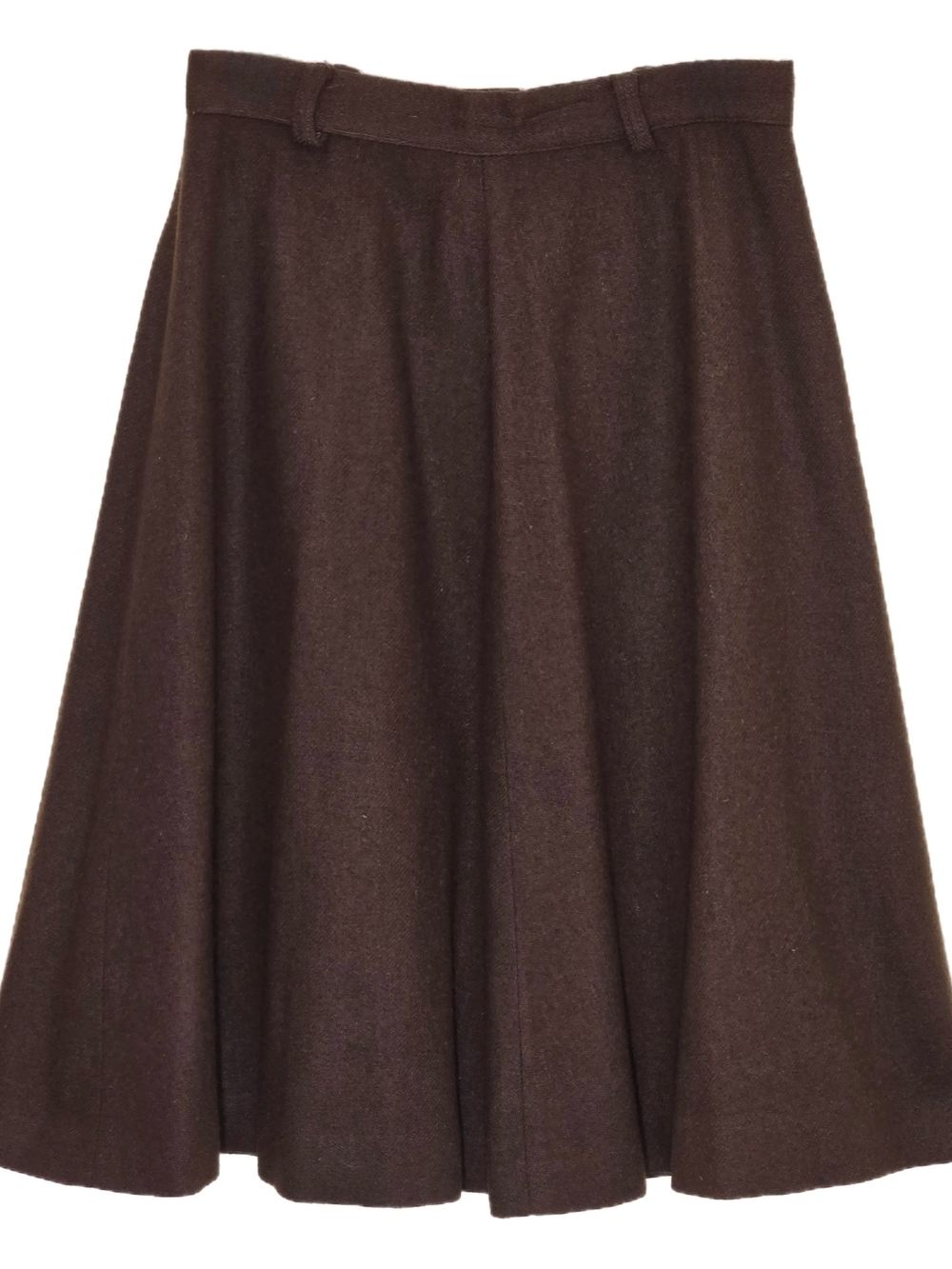 Summit Sportswear Company Vintage Wool Blend Midi Skirt Size 8 Brown 70s 80s